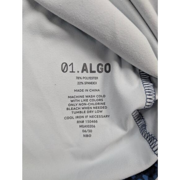 ALGO Performance Mens Hoodie Large Blue Stretch Moisture Wicking Sweatshirt - Picture 6 of 7